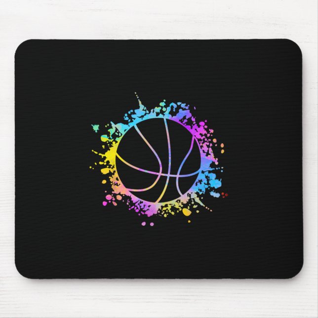 Sketll Farbige Spritzer Teenssket Ll Trainer  Mousepad (Vorne)