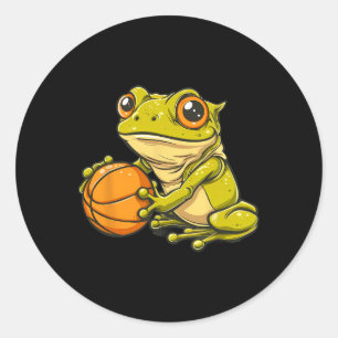 Sketll Frosch Kröte Zeichnung Sketll Spieler Tier Runder Aufkleber