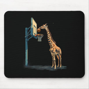 Sketll Giraffe Slam Dunk Sketll Hoop Artwork Mousepad