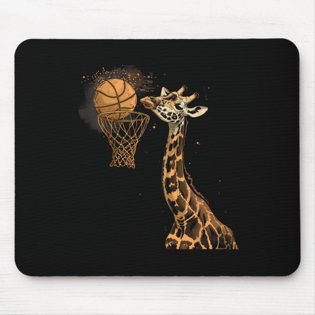 Sketll Giraffe Slam Dunk Sketll Player Art Mousepad (Vorne)