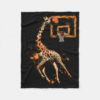 Sketll Giraffe Slam Dunk Zeichnend Sketch Lover Fleecedecke