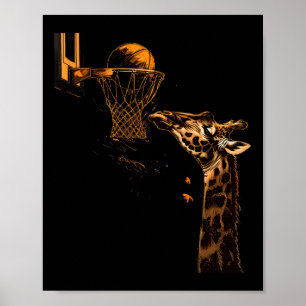 Sketll Giraffe Tierkunst Sketch Lover Slam Dunk 1 Poster