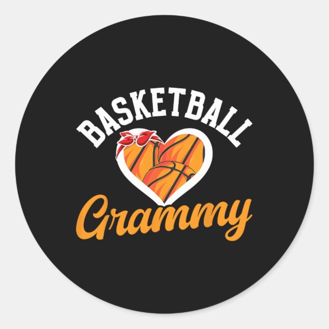 Sketll Grammy Herz Grammy eines Skettelspielers Runder Aufkleber (Vorderseite)