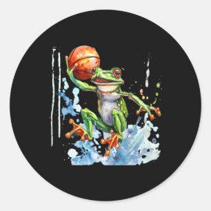 Sketll Kröten-Kunstwerk Wasserfarbe Frosch Sketll  Runder Aufkleber
