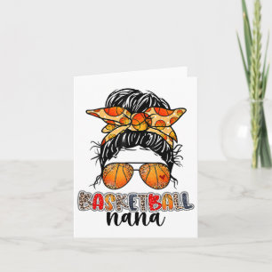 Sketll Nana Game Day Messy Bun Leopard Mutter's Da Karte