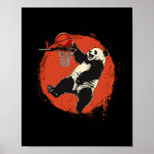 Sketll Panda Bär Slam Dunk Kunstwerk Sketll Spiele Poster