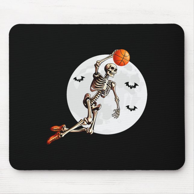 Sketll Skeleton Dunk Sketll Player Halloween Moon Mousepad (Vorne)