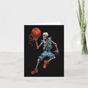 Sketll Skeleton Halloween Spooky Dunking Skull Cos Karte