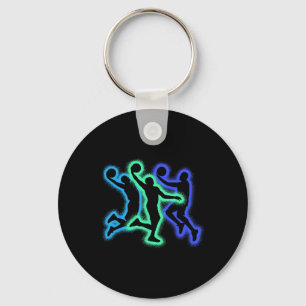 Sketll Spieler Dunking Silhouetten Männer Sketll J Schlüsselanhänger