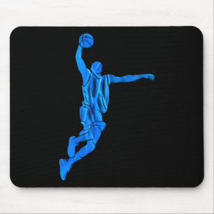 Sketll Spieler Slam Dunk Blaue Flammen Abstrakte K Mousepad