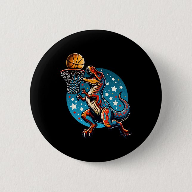 Sketll Spieler T-Rex Dinosaurier  Button (Vorderseite)