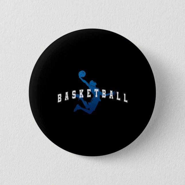 Sketll Spieler Team Blau Varsity Text  Button (Vorderseite)