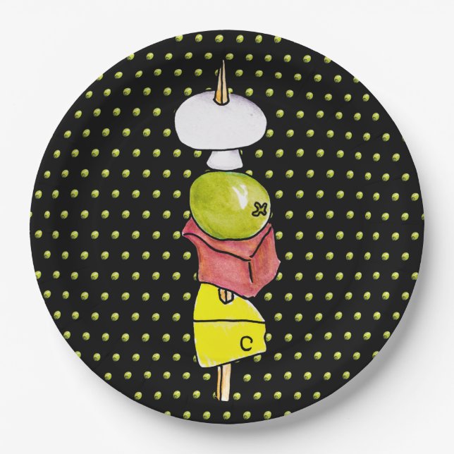 Skewer Pappteller (Vorderseite)