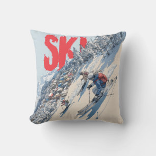 Ski-Abenteuer am Berghang Kissen