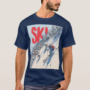 Ski-Abenteuer am Berghang T-Shirt