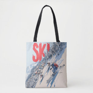 Ski-Abenteuer am Berghang Tasche