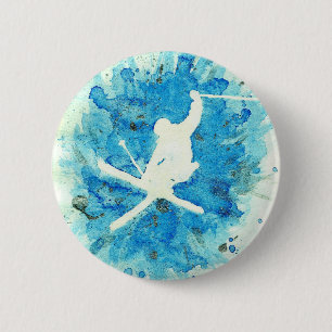 Ski-Abzeichen Button