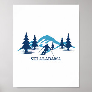 Ski Alama Ski Resort Skifahren Skier Poster