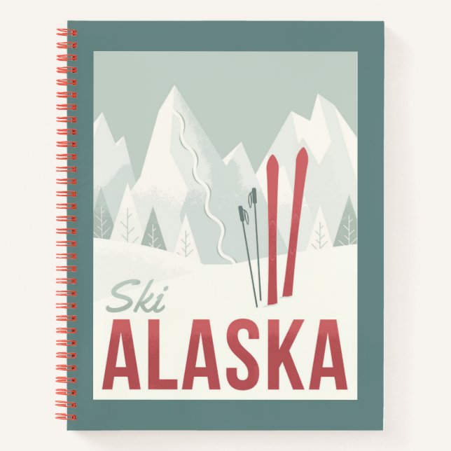 Ski Alaska Notizbuch (Vorderseite)