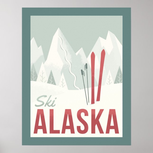 Ski Alaska Poster (Vorne)