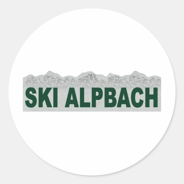 Ski Alpbach Runder Aufkleber (Vorderseite)