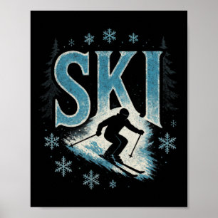 Ski - alpiner Abfahrtslauf Freestyle Poster