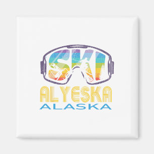 Ski Alyeska Alaska Skiurlaub Magnet