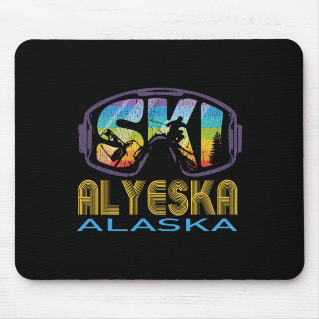Ski Alyeska Alaska Skiurlaub  Mousepad (Vorne)