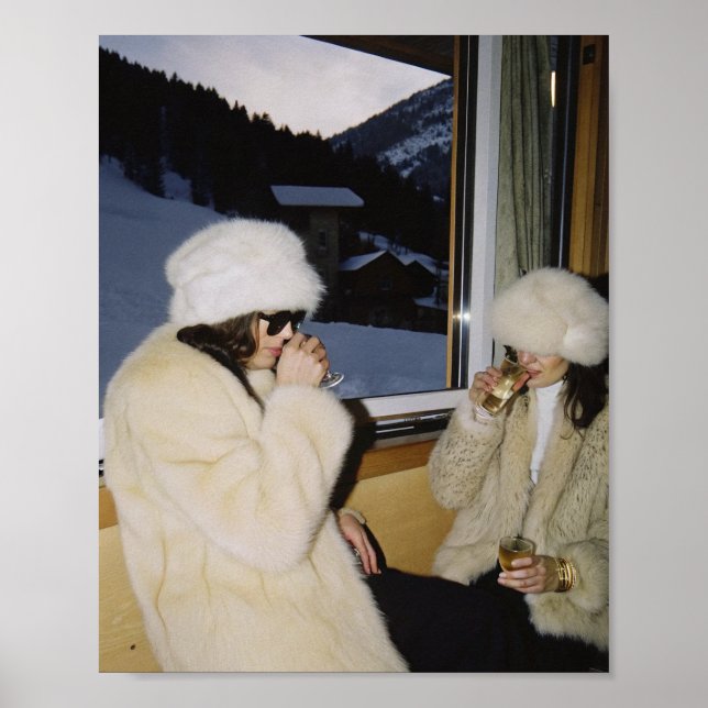 Ski Art Print Poster (Vorne)