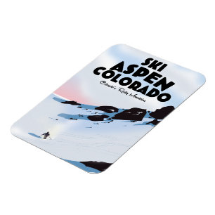 Ski Aspen Colorado Magnet