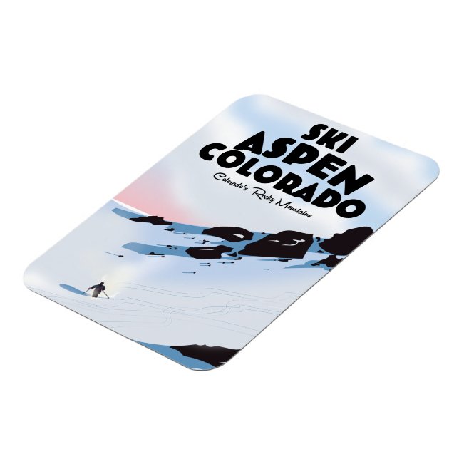 Ski Aspen Colorado Magnet (Linke Seite)