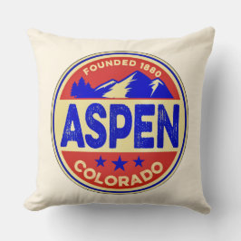 Ski Aspen Throw Pillow Kissen