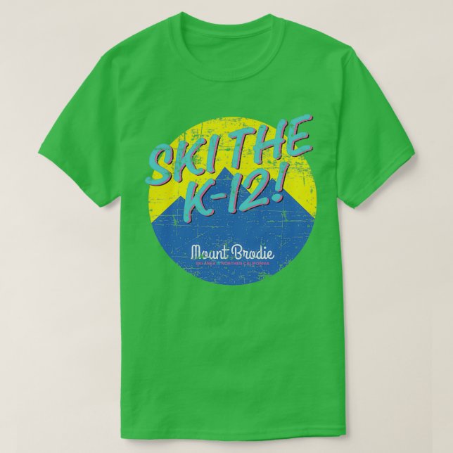 Ski auf dem K12 Vintag T-Shirt (Design vorne)