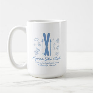 Ski Bachelorette letzten Toast auf den Pisten Kaffeetasse