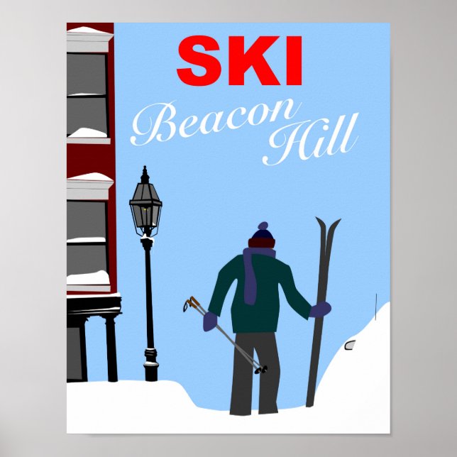 Ski Beacon Hill Boston Poster (Vorne)