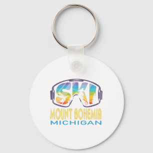 Ski Berg Bohemia Skiurlaub Michigan Schlüsselanhänger