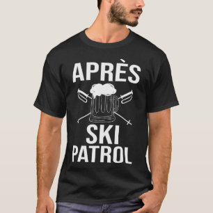 Ski-Bier und Skistöpsel Apres Ski Snowboarden T-Shirt