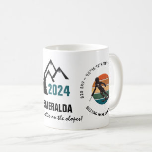 Ski Big Sky, Montana Skier, Schwarzer Text Kaffeetasse