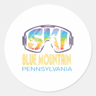 Ski Blue Mountain Pennsylvania Skiurlaub Runder Aufkleber