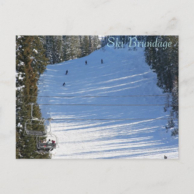 Ski Brundage, McCall, Idaho Postkarte (Vorderseite)
