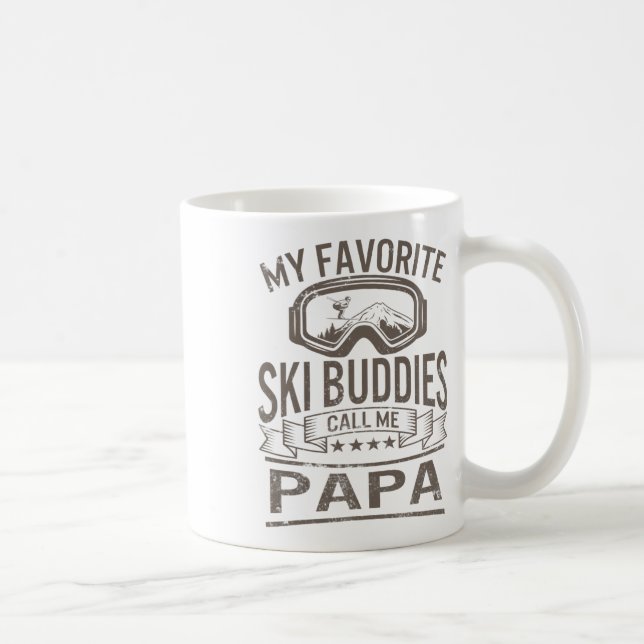 Ski Buddies Papa Ski Goggles Snowboarden Grand Kaffeetasse (Rechts)