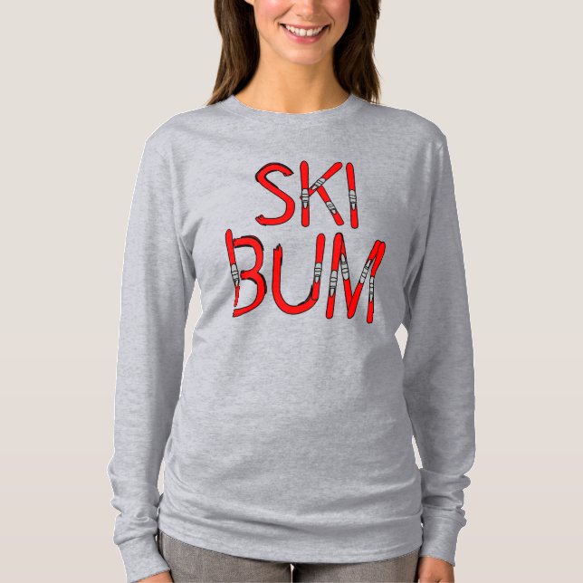Ski Bum Skis T-Shirt (Vorderseite)