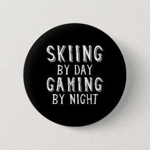Ski by Day Gaming mit einem Nachtschwärmer-Geschen Button