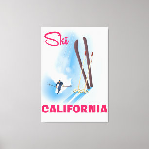 Ski California Reiseplakat Leinwanddruck
