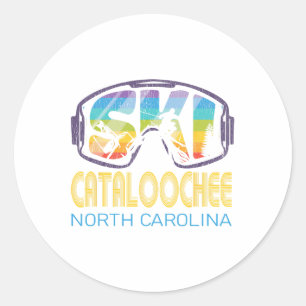 Ski Cataloochee North Carolina Skiurlaub Runder Aufkleber