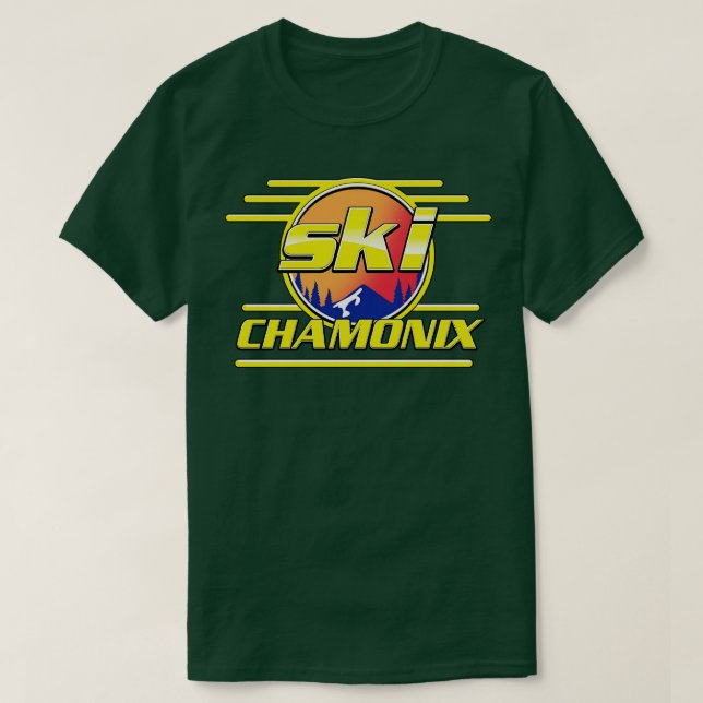 Ski Chamonix 80er T-Shirt (Design vorne)