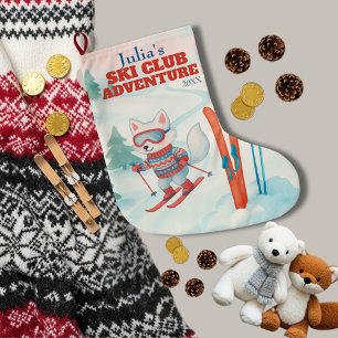 Ski Club Abenteuer Baby Arktischer Fuchs Großer Weihnachtsstrumpf