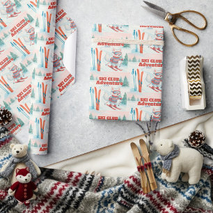 Ski Club Après Bébé Arctic Fox Geschenkpapier