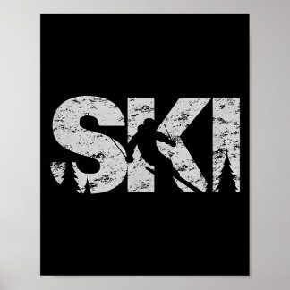 Ski Cool Skistil Alne Skifahrer Geschenk Frauen Mä Poster
