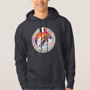 Ski Courchevel, Frankreich, Mann Skifahrer Hoodie